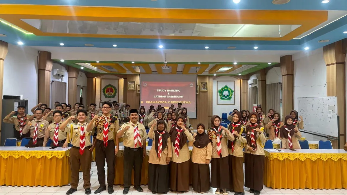 Pramuka MAN 3 Sleman (Pramayoga) Terima Kunjungan Studi Banding dari Pramuka MA Sunan Pandanaran (Rescoutma)