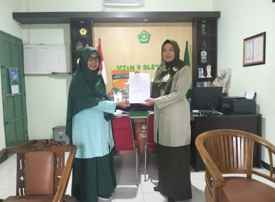 MTsN 3 Sleman dan MTsN 9 Sleman Tandatangani MoU Silang Layan Perpustakaan