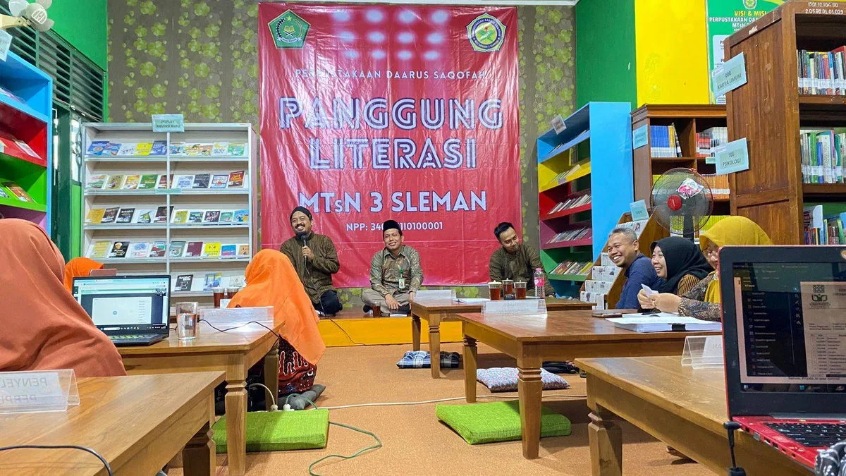 Perpusda Sleman Laksanakan Pembimbingan Persiapan Akreditasi Perpustakaan Daarus Saqofah