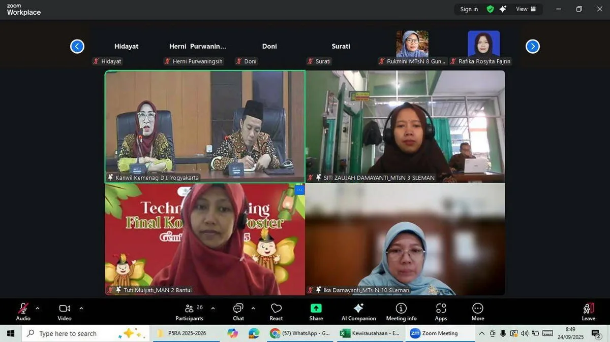 Humas MTsN 10 Sleman Ikuti Penguatan Kapasitas PIC Berita: Membuat Flyer Anti Ribet