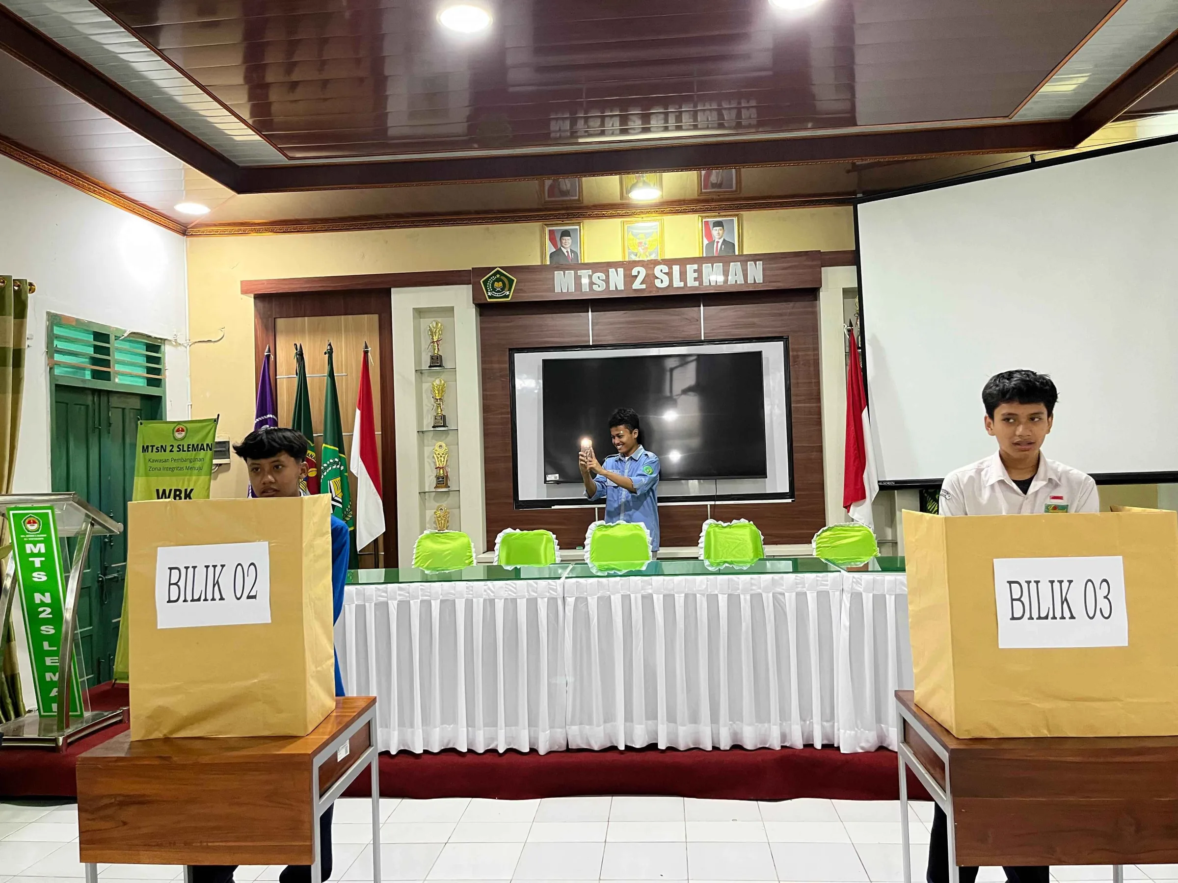 Demokrasi Siswa di MTsN 2 Sleman, Farel–Salma Jadi Ketua dan Wakil OSIS Baru