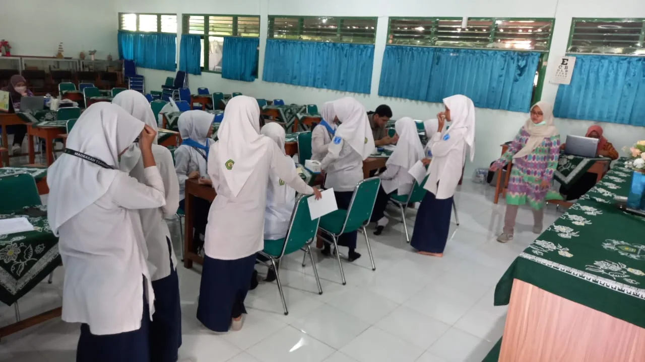 Puskesmas Depok 1 Gelar Cek Kesehatan Gratis Putaran Pertama di MTsN 9 Sleman