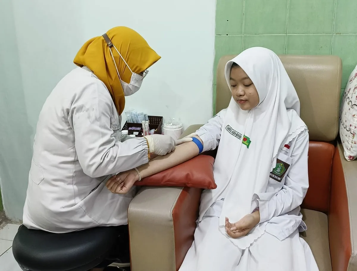 Belasan Siswa MAN 3 Sleman Jalani Skrining Lanjutan Thalasemia di Puskesmas Mlati