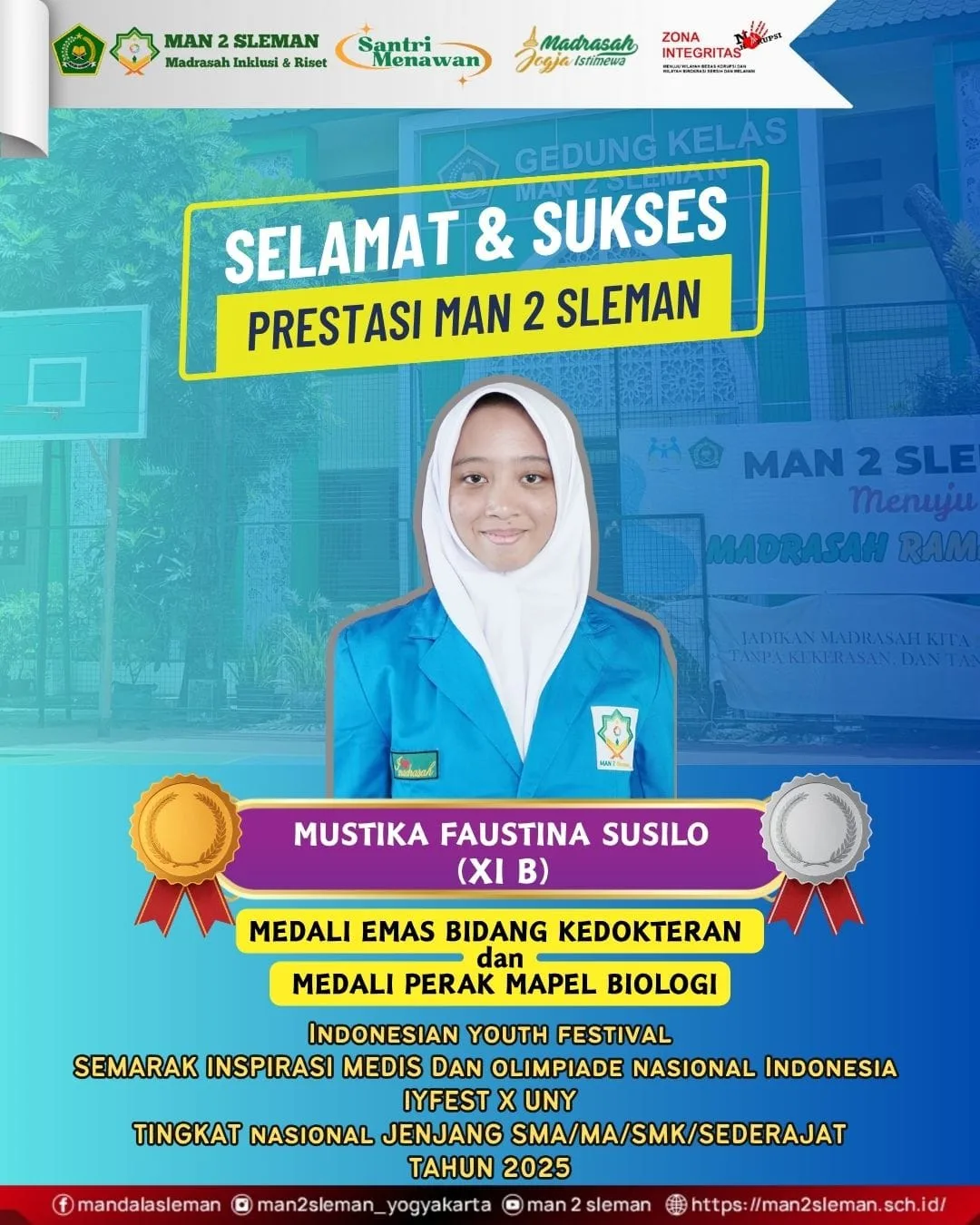 Momen Spesial Hari Dokter Nasional, Siswa MAN 2 Sleman Harumkan Madrasah dengan Prestasi di Ajang SIMFONI