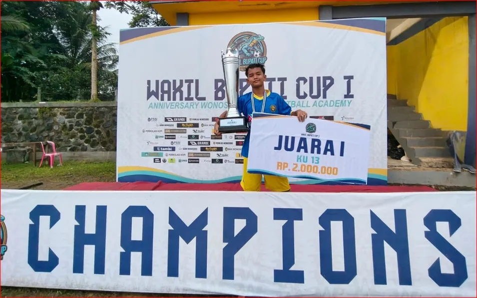 Revandra Murid MTsN 10 Sleman Raih Juara 1 Sepak Bola Piala Wakil Bupati Cup Wonosobo Tingkat Jateng DIY