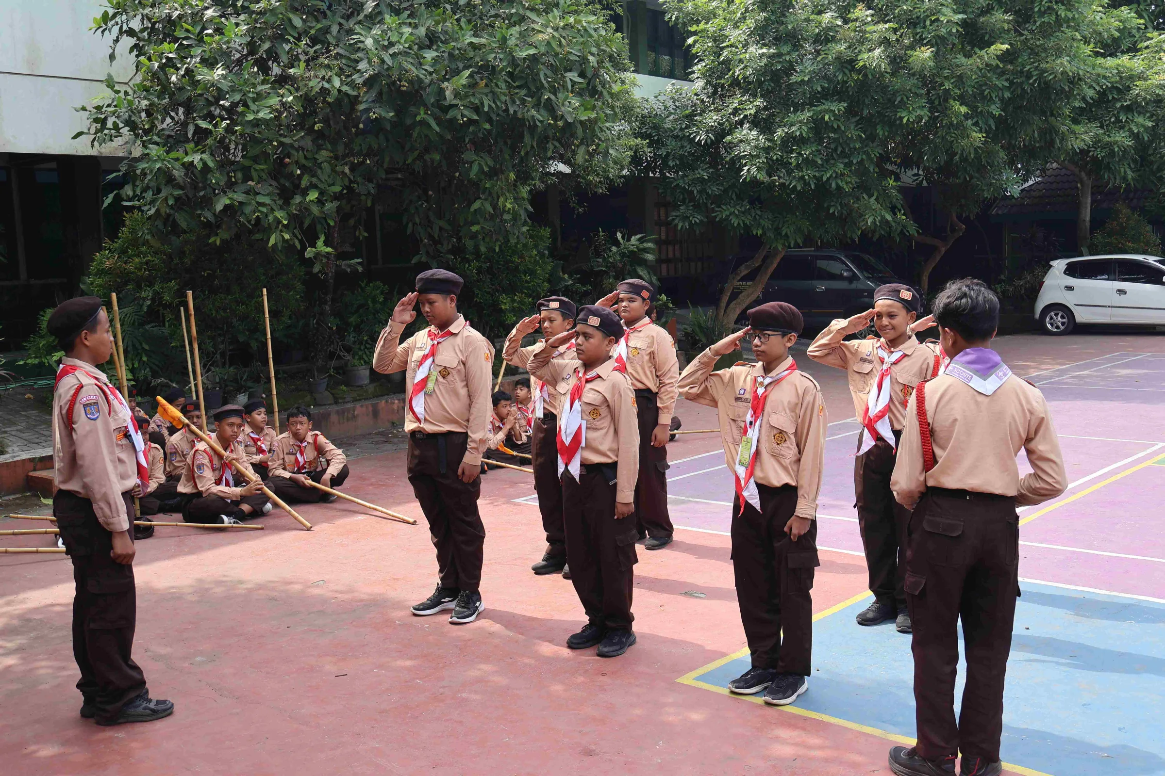 Lomba PBB LT 1 Pramuka MTsN 8 Sleman Latih Disiplin dan Kekompakan Penggalang