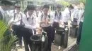 Siswa Kelas VIII MTsN 9 Sleman Antusias Ikuti Praktik Mencuci Tangan Sesuai Standar WHO