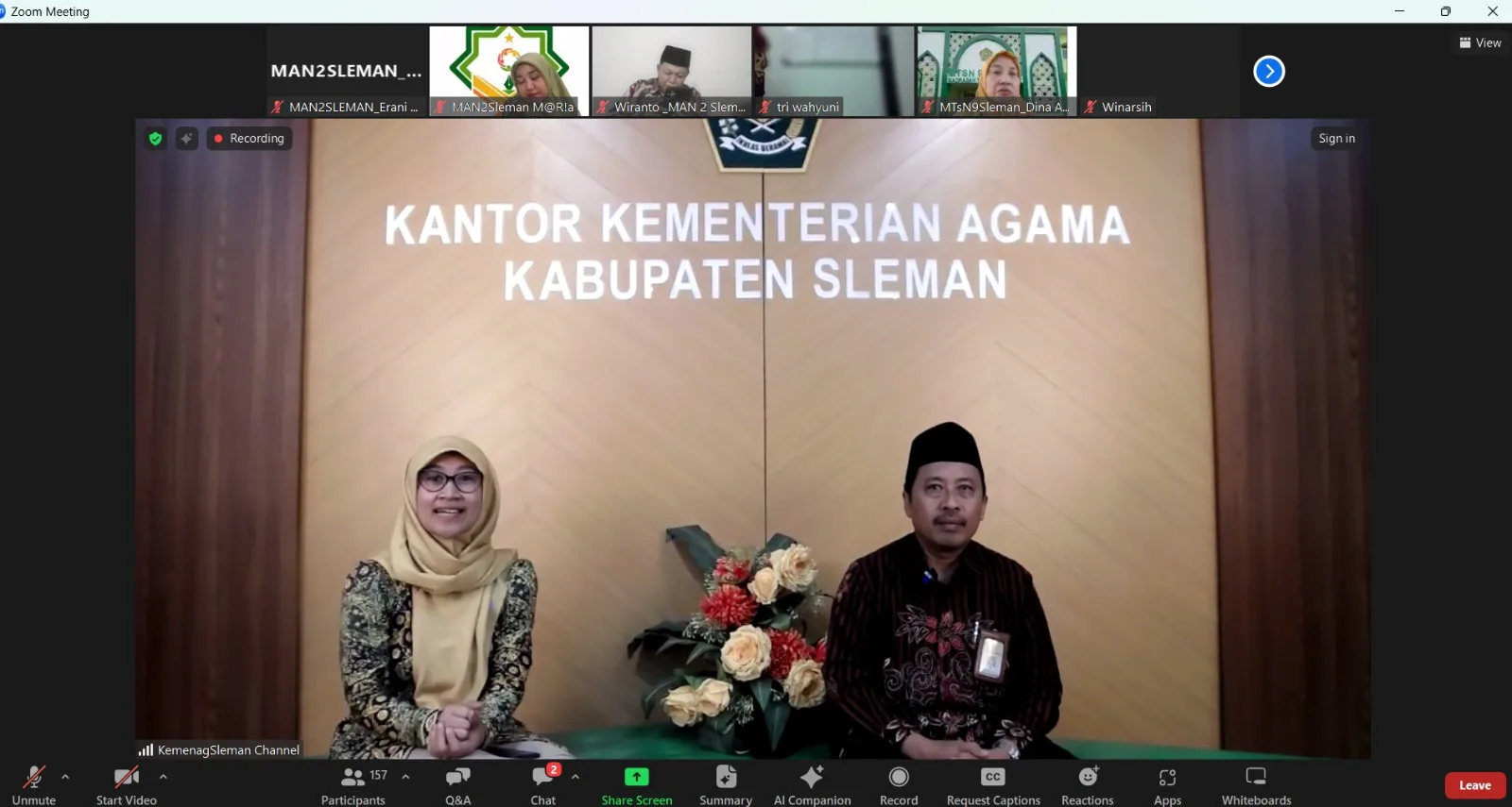 Guru dan Pegawai MAN 2 Sleman Antusias Ikuti Podcast “Rubik” Kemenag Sleman