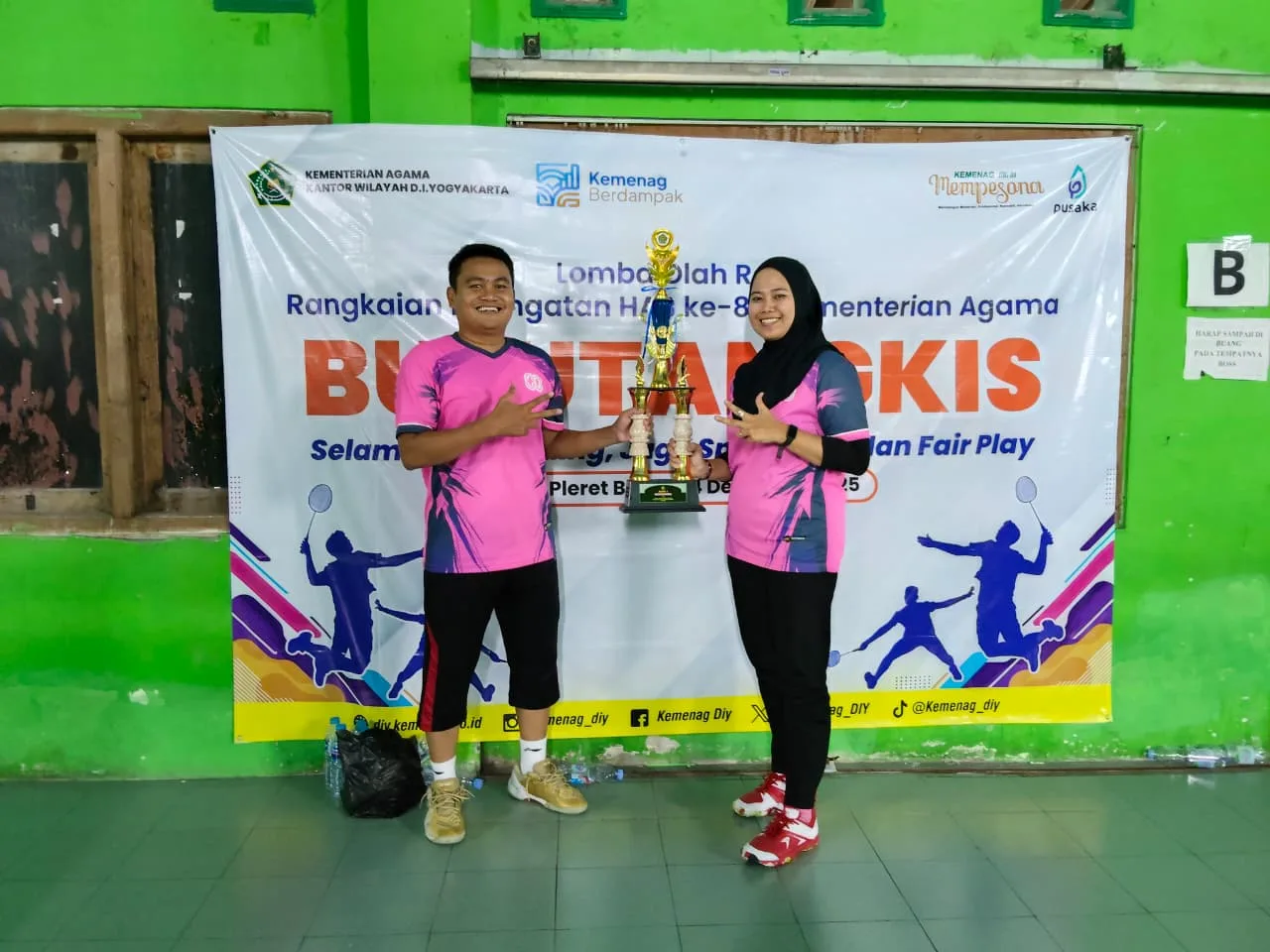 Pertandingan Bulu Tangkis HAB ke-80: Tim Sleman Raih Juara, Guru MAN 3 Sleman Ikut Berkontribusi