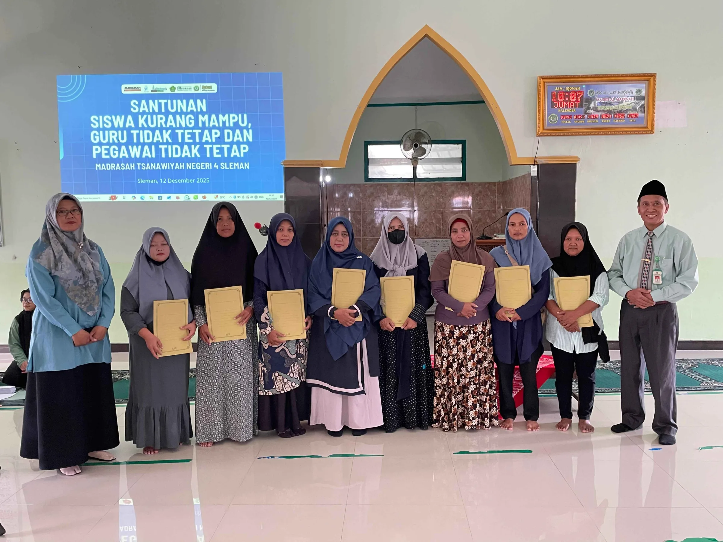 Peduli Pendidikan, BAZNAS Laksanakan Pentasyarufan Santunan di MTsN 4 Sleman
