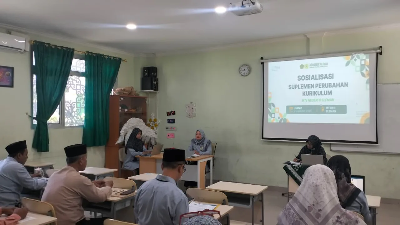 MTsN 9 Sleman Gelar Rapat Koordinasi Sosialisasi Suplemen Perubahan Kurikulum