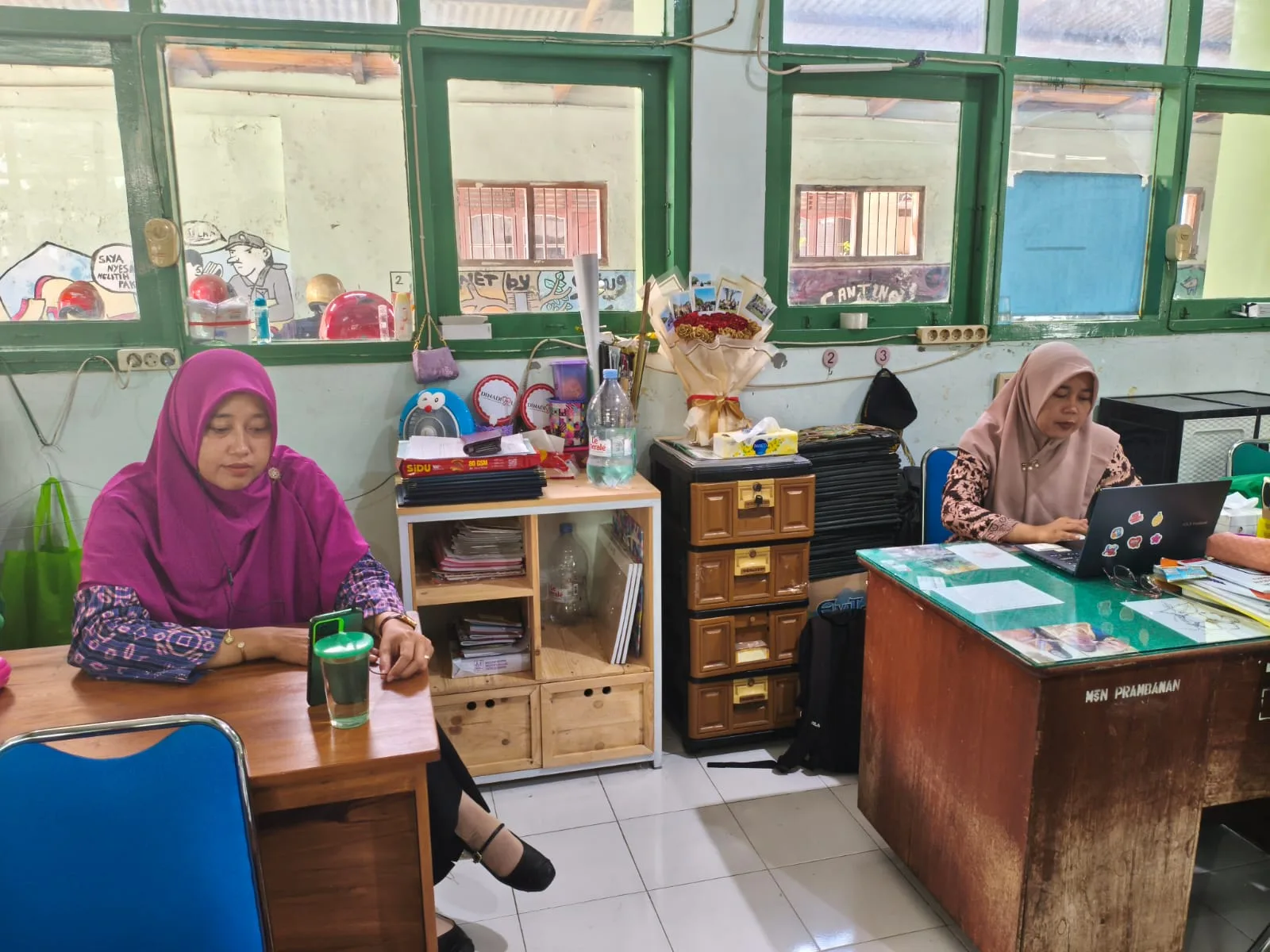 Guru MTsN 8 Sleman Ikuti Zoom Podcast Rubik Kemenag Sleman Bahas SKP dan SPT