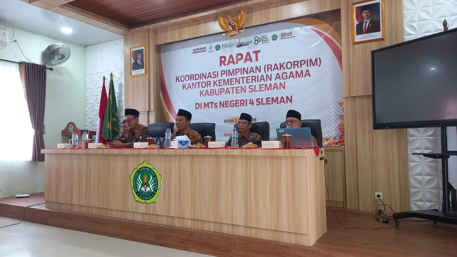 Kepala MTsN 9 Sleman Hadiri Rakorpim Madrasah di MTsN 4 Sleman