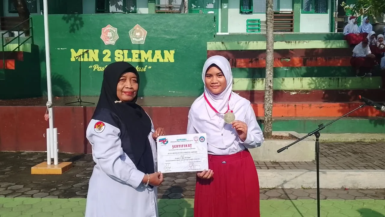 Berprestasi, Siswi MIN 2 Sleman Raih Juara I Basket KU 13 Putri DIY-Jateng