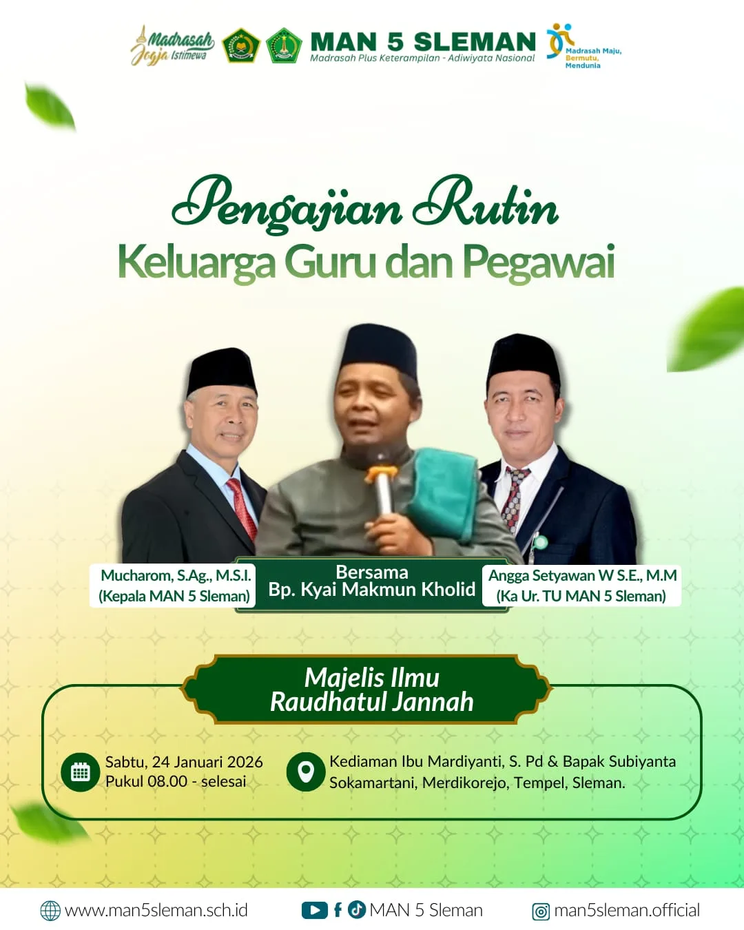 Pererat Ukhuwah, Keluarga Guru dan Pegawai MAN 5 Sleman Gelar Pengajian Bersama