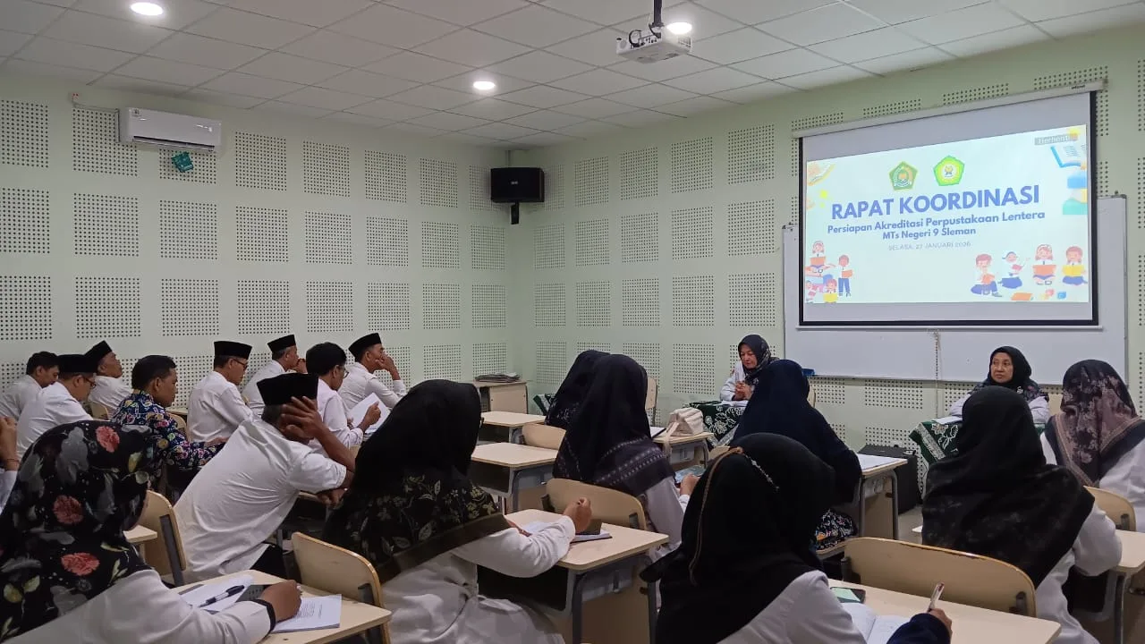 MTsN 9 Sleman Gelar Rapat Koordinasi Persiapan Akreditasi Perpustakaan Lentera