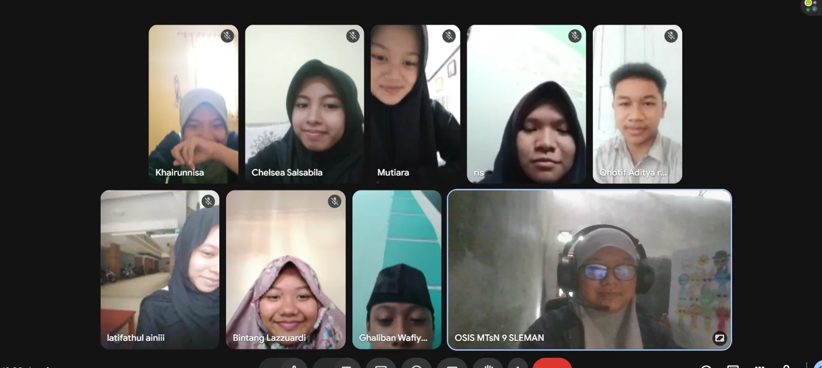 OSIS MTsN 9 Sleman Gelar Rapat Daring, Matangkan Program Ramadan dan Rangkaian HAB ke-47 Madrasah