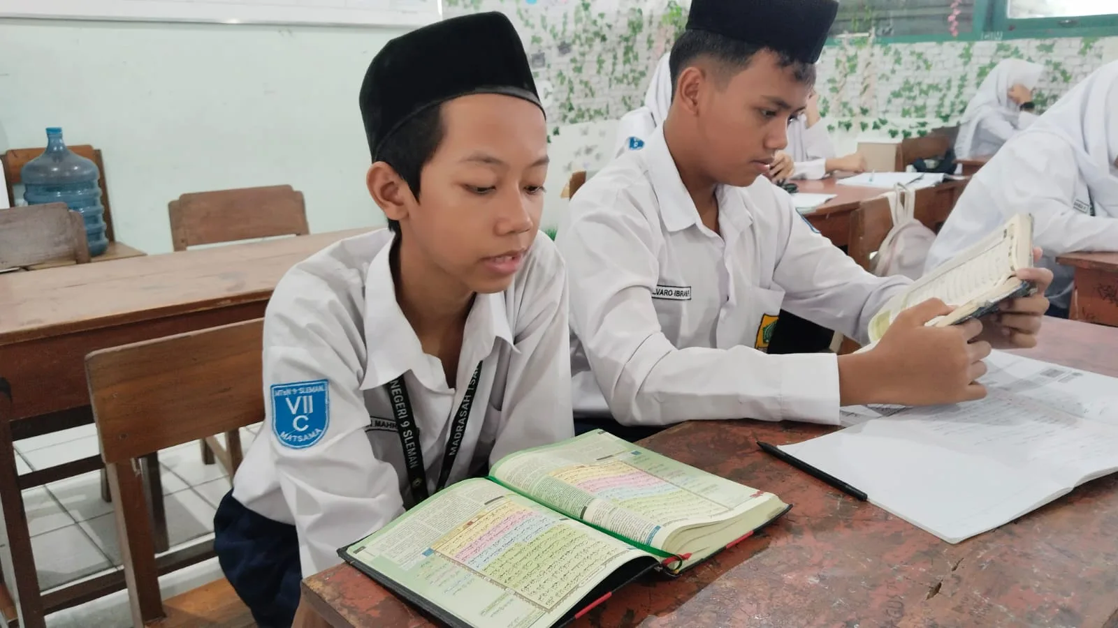 Pembelajaran Tatap Muka Perdana di Bulan Ramadan, Kelas VIIC Awali dengan Tadarus Bersama
