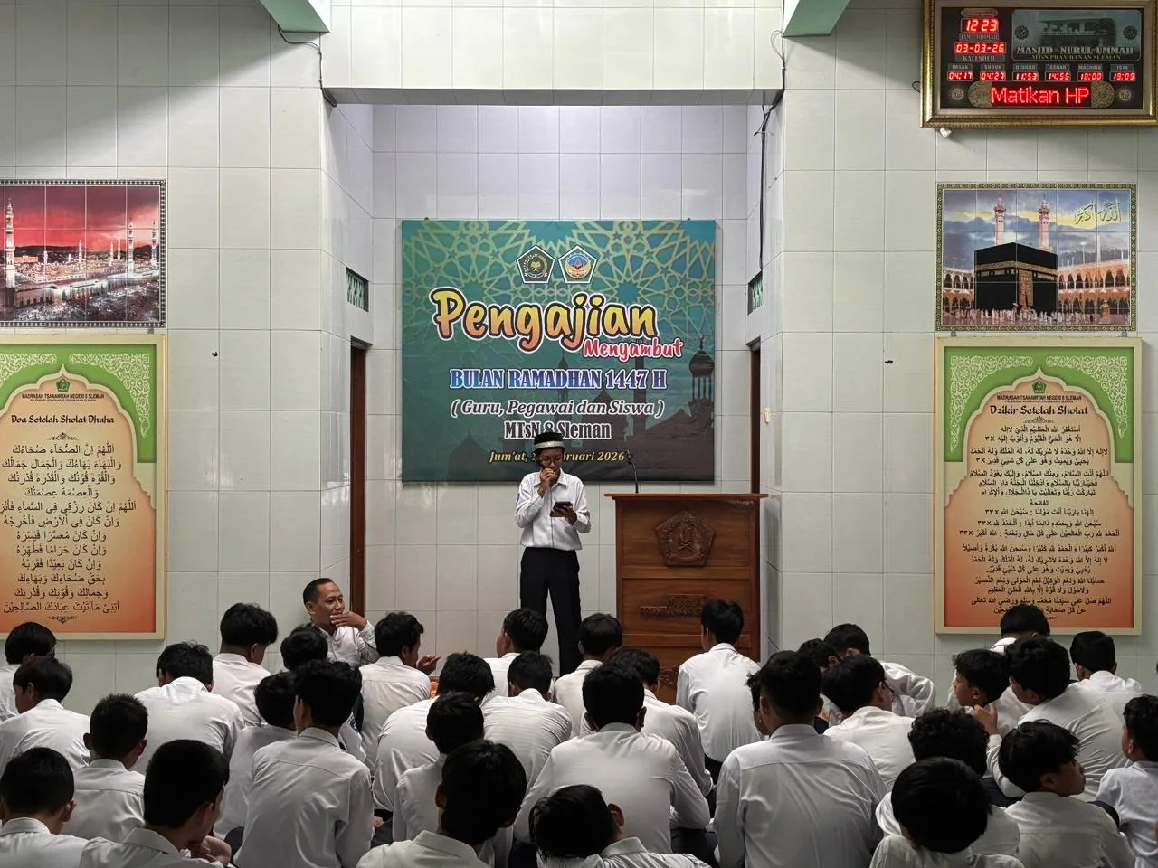 MTsN 8 Sleman Hadirkan Kultura Ba’Dzu (Kultum Ramadhan Ba’da Dzuhur) Edisi Perdana