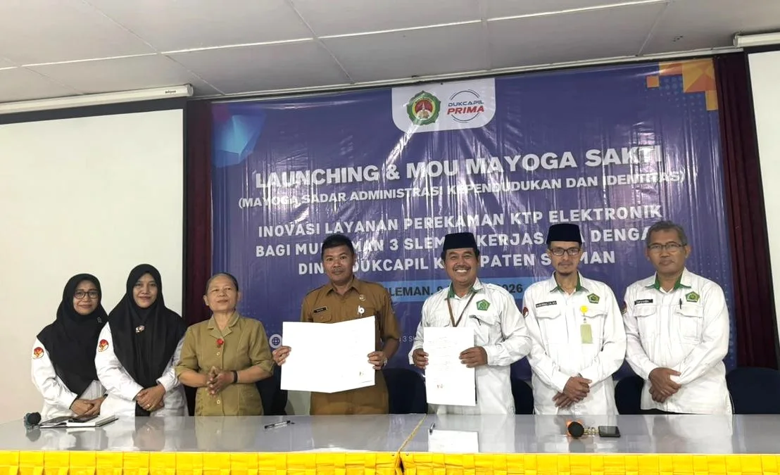 Jalin Kerja Sama dengan Dukcapil, MAN 3 Sleman Launching Program Mayoga Sakti, Fasilitasi Pembuatan KTP bagi Siswa