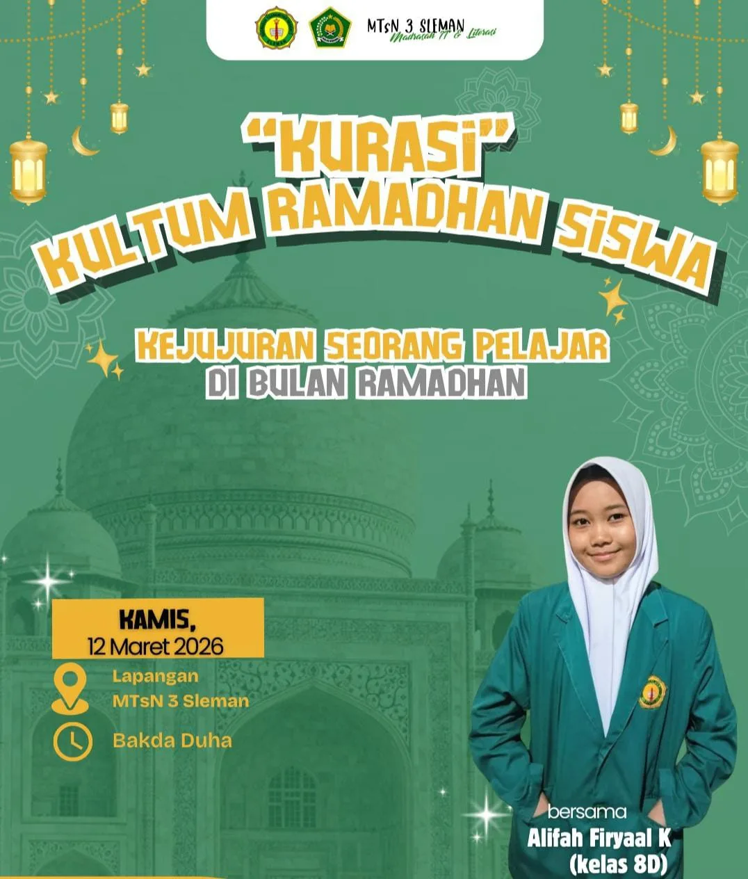 KURASI Hari-13, Meneguhkan Nilai Kejujuran Pelajar MTsN 3 Sleman