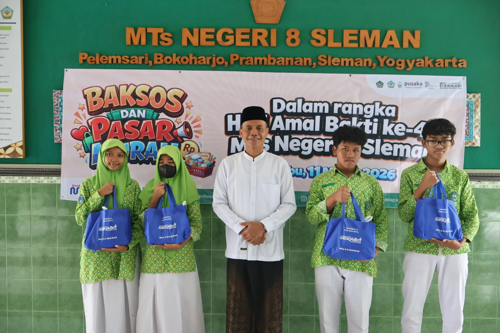 MTsN 8 Sleman Gelar Bakti Sosial HAB ke-48, Bantu Siswa Kurang Mampu