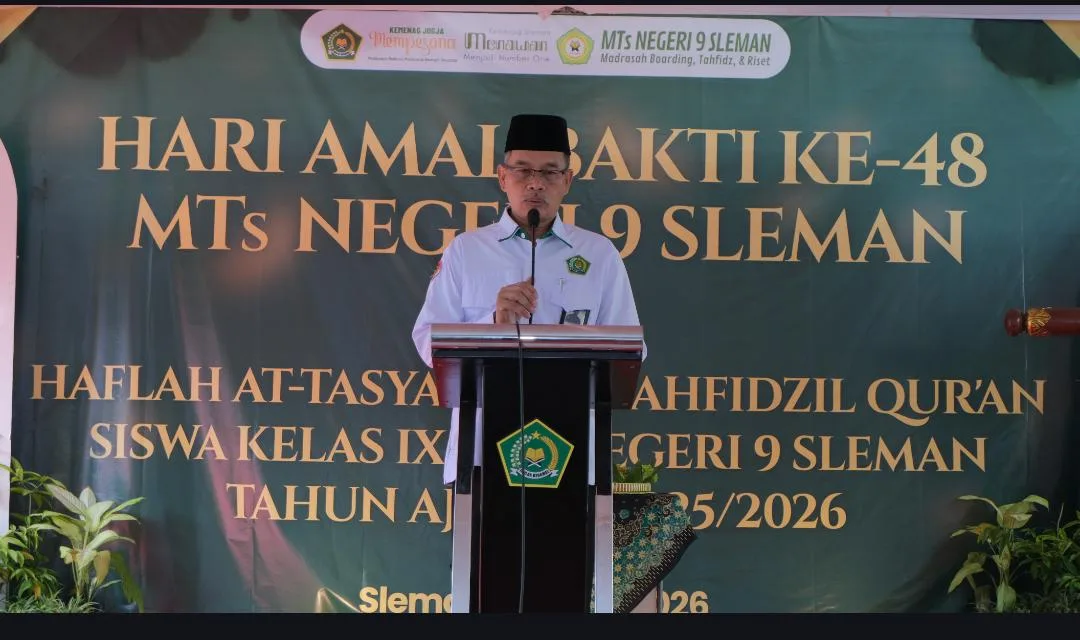Pejabat Kemenag Hadir dalam Acara Peringatan HAB ke-48 dan Haflah At-Tasyakur Li Tahfidzil Qur’an di MTsN 9 Sleman