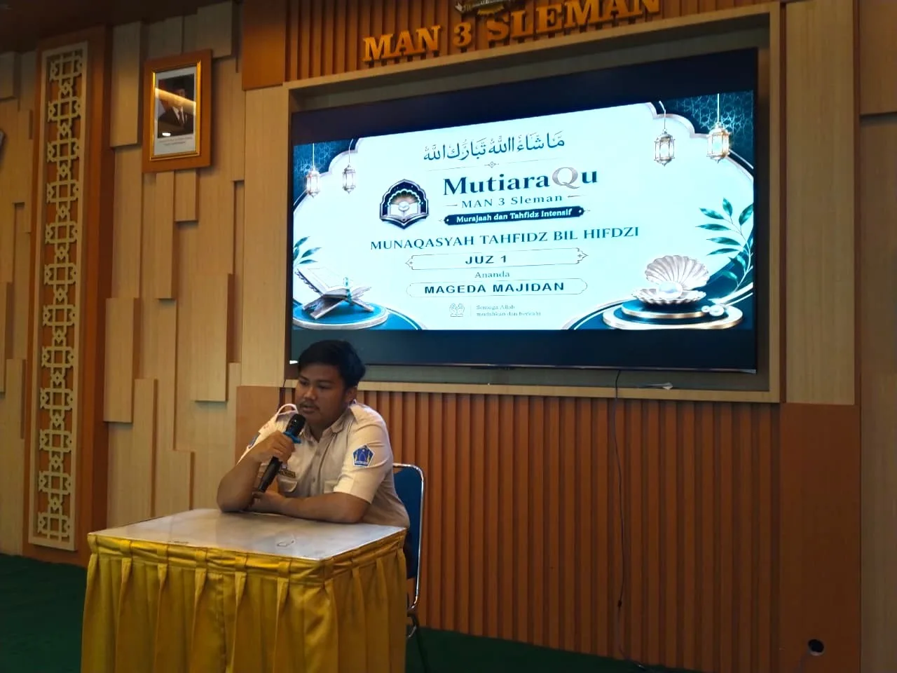 Ujian Kenaikan Juz Santri MutiaraQu MAN 3 Sleman Hadirkan Penguji Hafidz dan Hafidzah 30 Juz