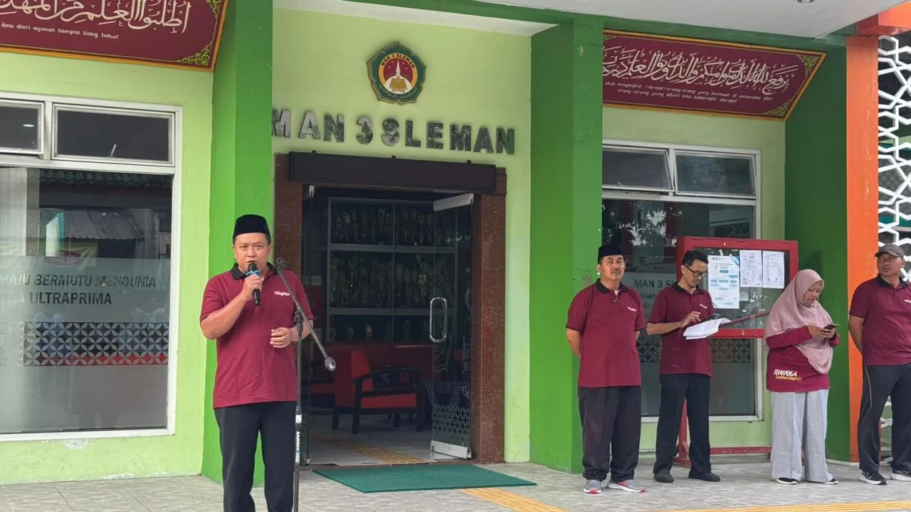 Awali Praktik Kurban dengan Kultum, Ratusan Murid MAN 3 Sleman Simak Kisah Keteladanan Nabi Ibrahim