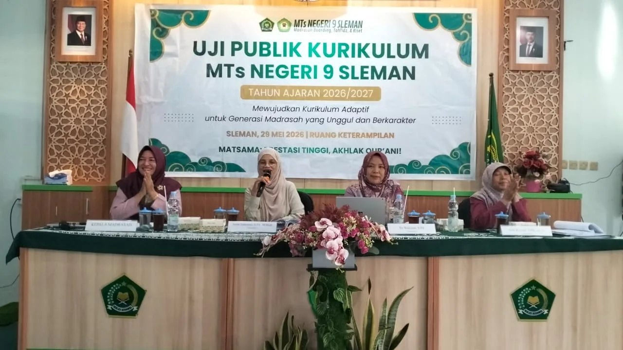 Wujudkan Kurikulum Berkualitas, MTsN 9 Sleman Gelar Uji Publik Bersama Stakeholder