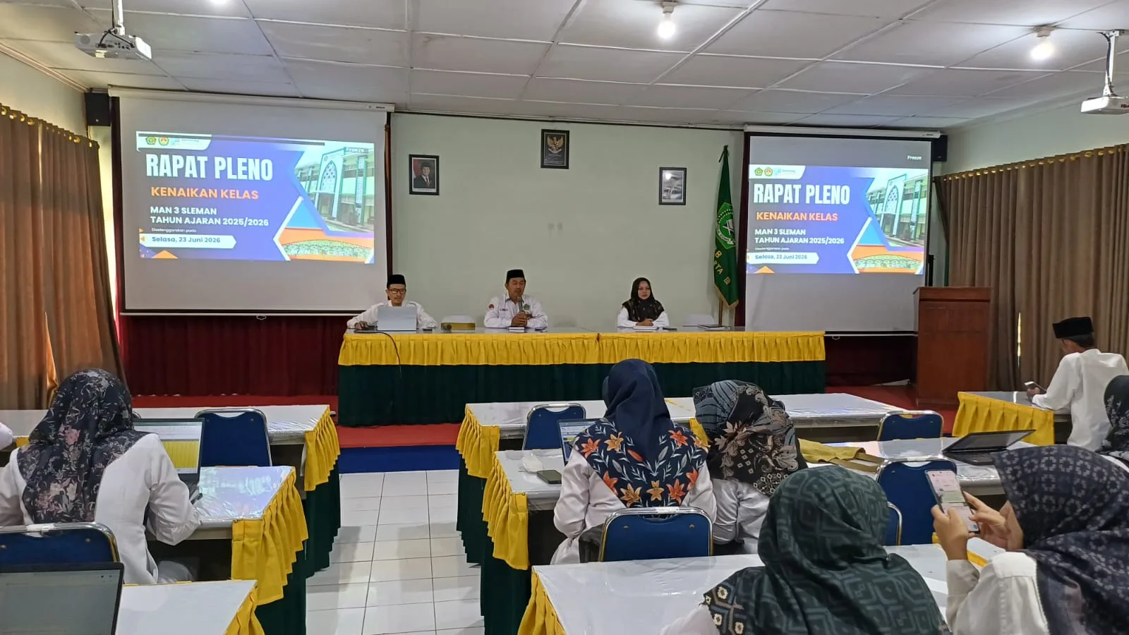 Gelar Rapat Pleno, MAN 3 Sleman Finalisasi Rapor Kenaikan Kelas