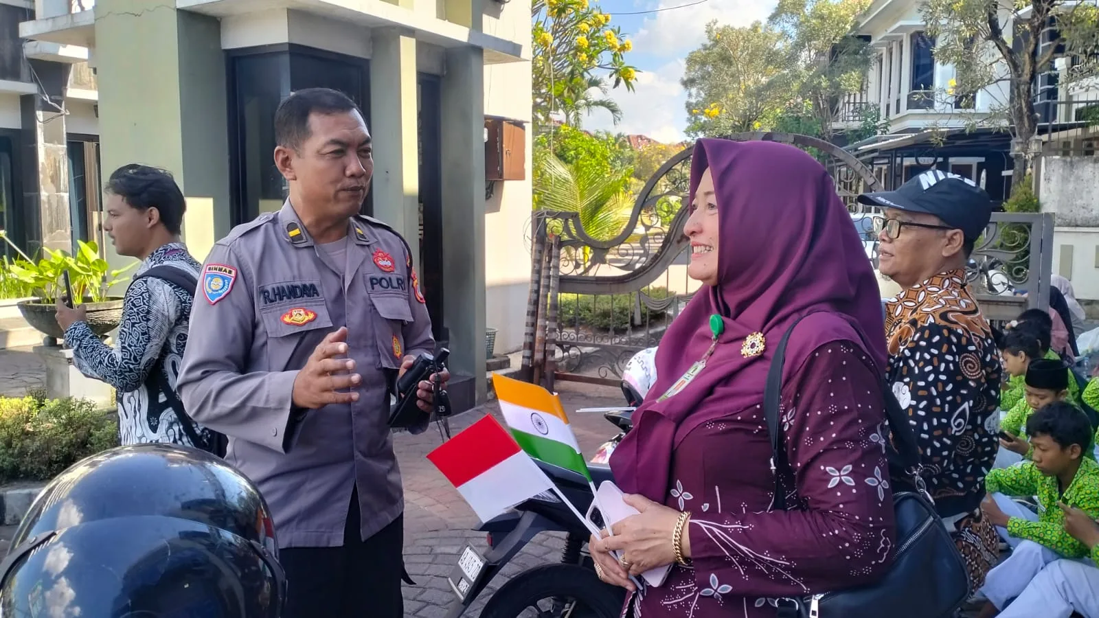 Sukseskan Penyambutan Presiden RI dan PM India,Kepala MTsN 9 Sleman Koordinasi dengan Kepolisian