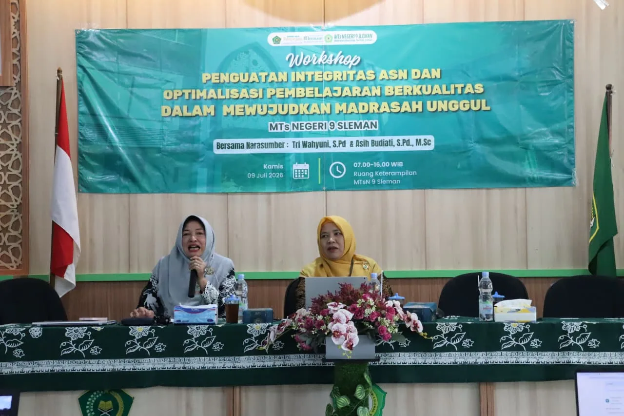 Workshop Awal Tahun Ajaran, Kepala MTsN 9 Sleman Tekankan Guru Harus Adaptif Hadapi Perubahan