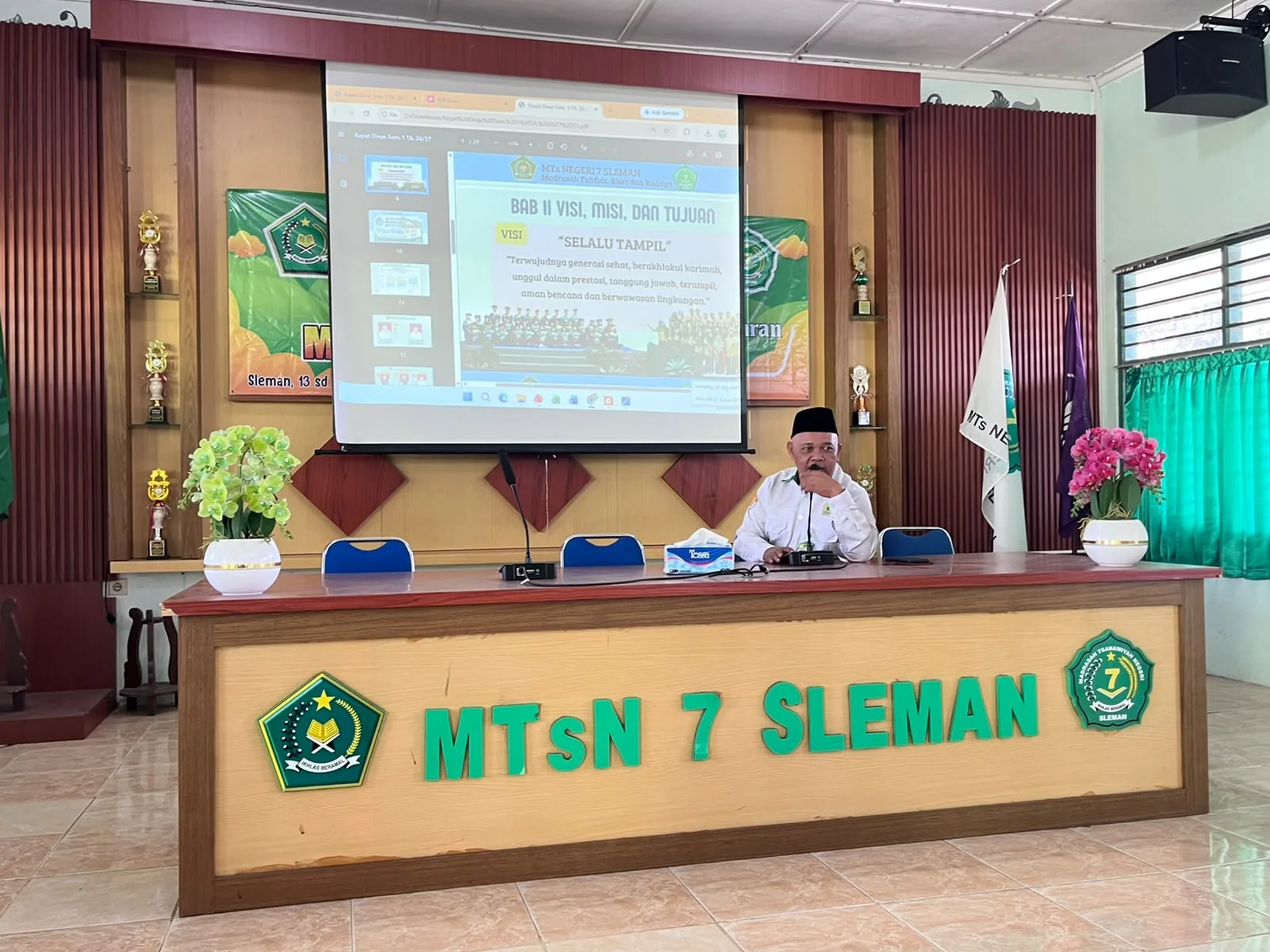 Sambut Matamuda, Kepala MTsN 7 Sleman Kenalkan Profil dan Keunggulan Madrasah