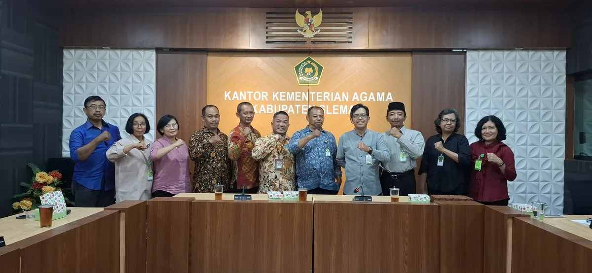 Penyelenggara Katolik Kemenag Sleman Terima Kunjungan Studi Tiru Kemenag Klaten