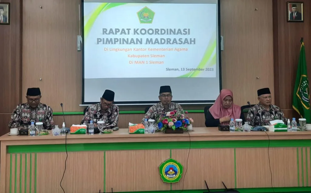 Rakorpim Madrasah di MAN 1 Sleman, Kakan Kemenag Sleman Ajak Madrasah Maju Bersama