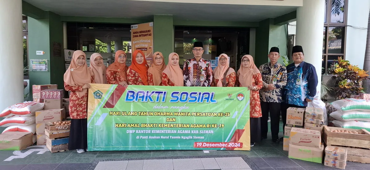 Kunjungi Tiga Panti Asuhan, DWP Kemenag Sleman Adakan Bakti Sosial