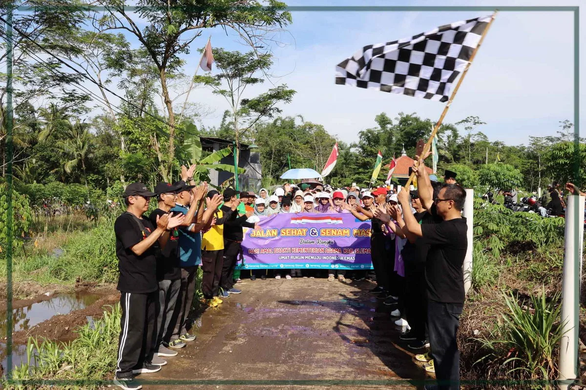 Semarak HAB ke-79 Kemenag; Kebersamaan dan Kepedulian Bersama Kemenag Sleman di Watu Purbo