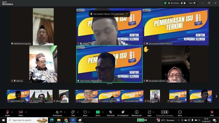 Kemenag Sleman Gelar Rapat Daring, Tegaskan Komitmen Edukasi dan Keteduhan di Tengah Dinamika Daerah