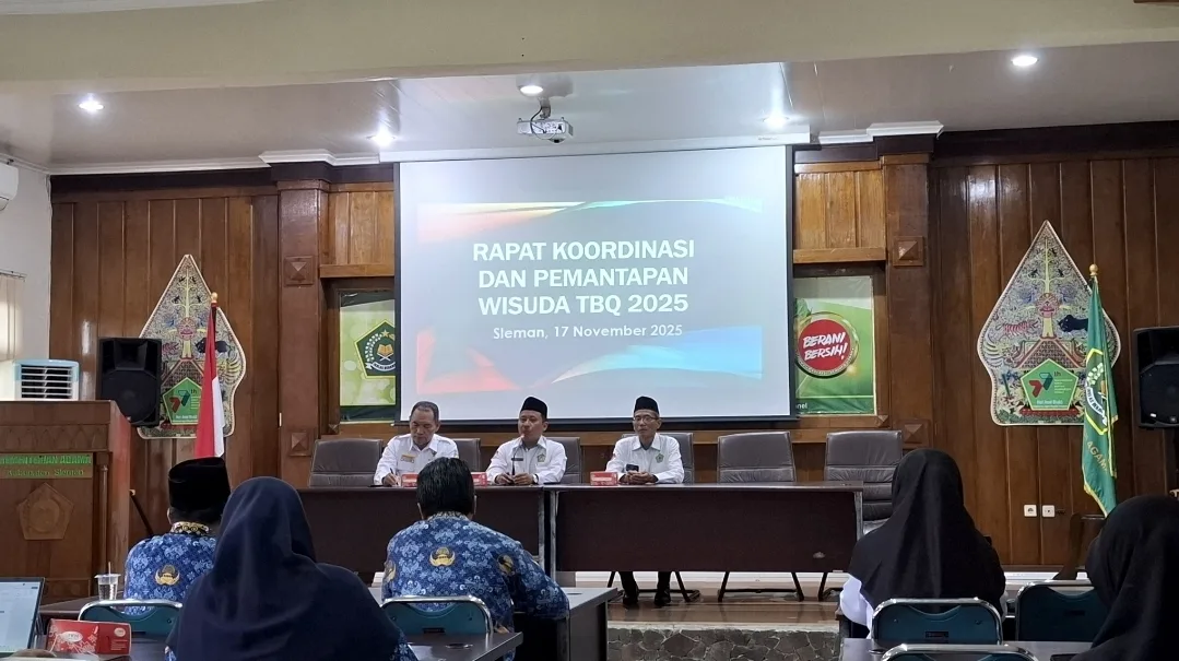 Mantapkan Persiapan Wisuda TBQ, Kakan Kemenag Sleman: Kuatkan Sinergitas
