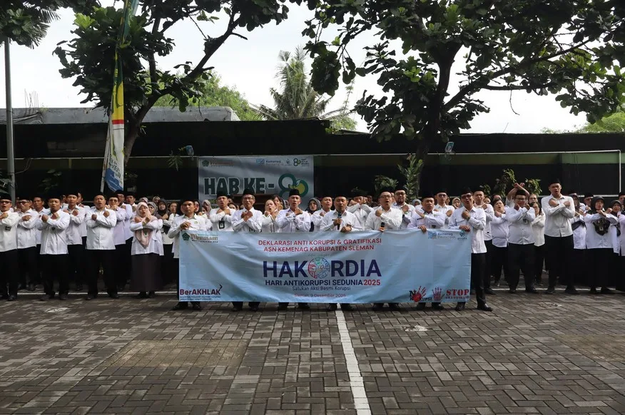 Kemenag Sleman Wujudkan Komitmen melalui Deklarasi Anti Korupsi dan Gratifikasi