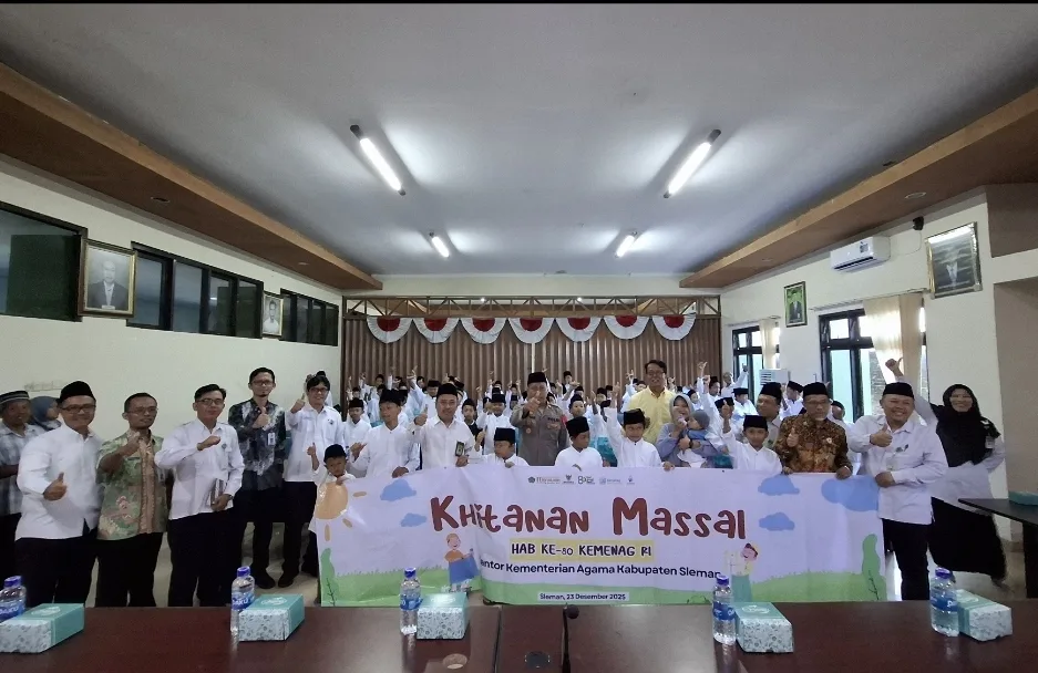HAB ke-80, Kemenag Sleman Gelar Khitanan Massal Wujud Kepedulian Sosial
