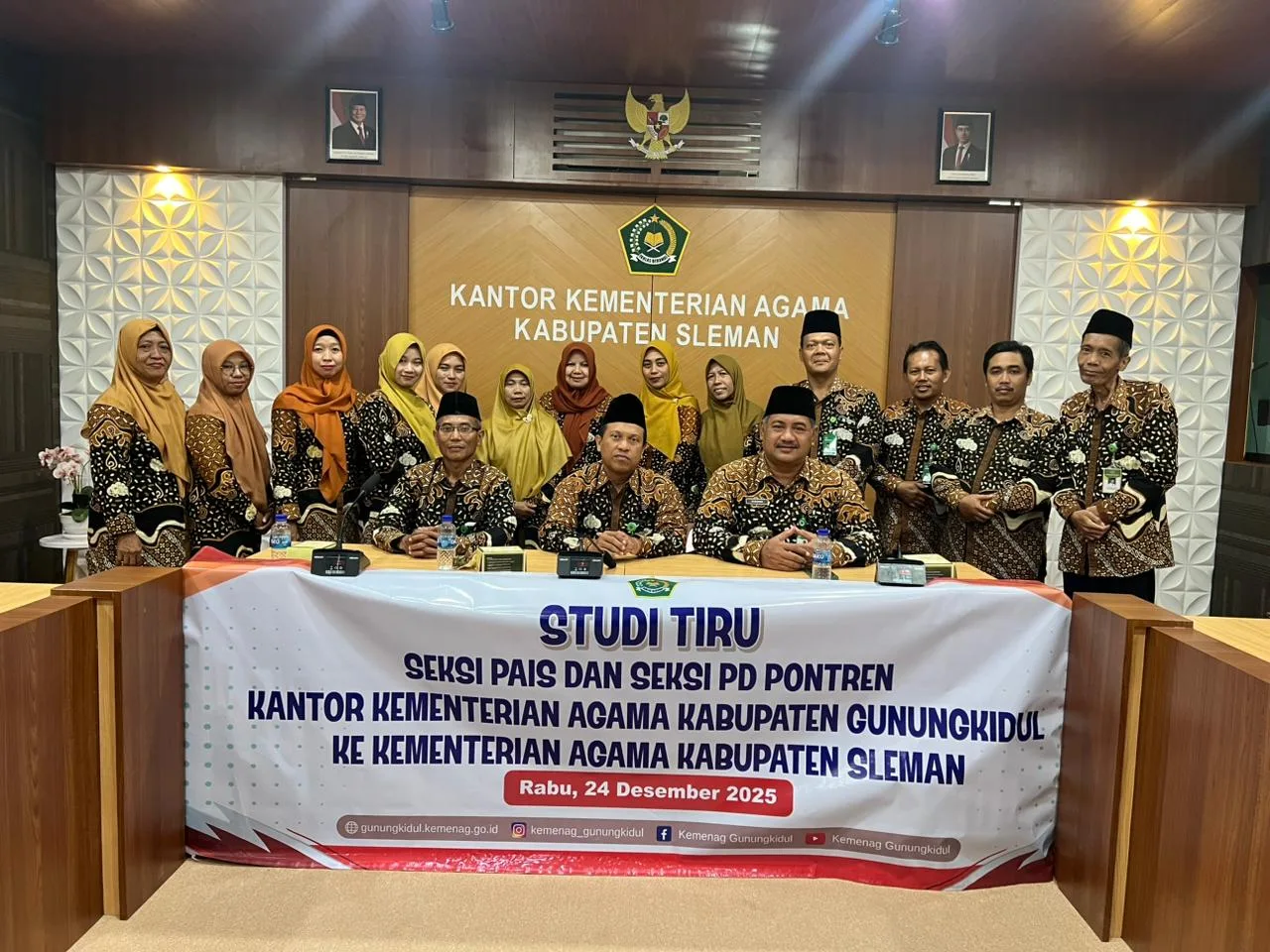 Belajar Praktik Terbaik PAIS dan Pesantren, Kemenag Gunungkidul Sambangi Kemenag Sleman
