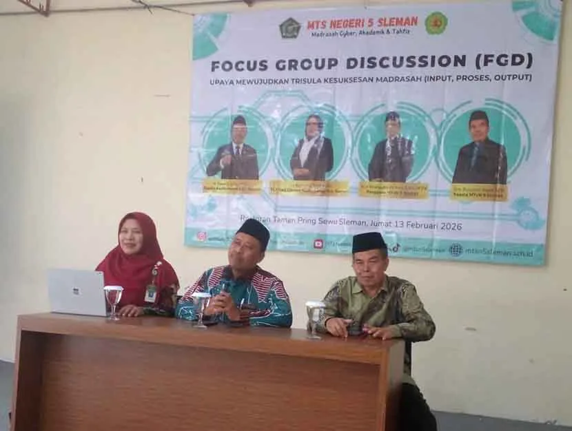 Kakankemenag Sleman Gaungkan Transformasi Madrasah di FGD MTsN 5, Kuatkan Trisula Kesuksesan Madrasah