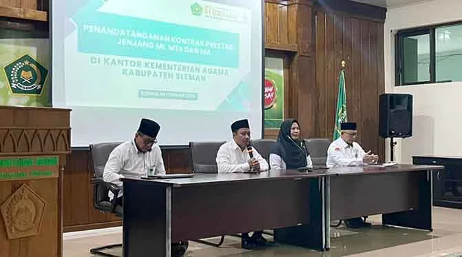Penandatanganan Kontrak Prestasi, Kemenag Sleman Perkuat Komitmen Mutu Madrasah