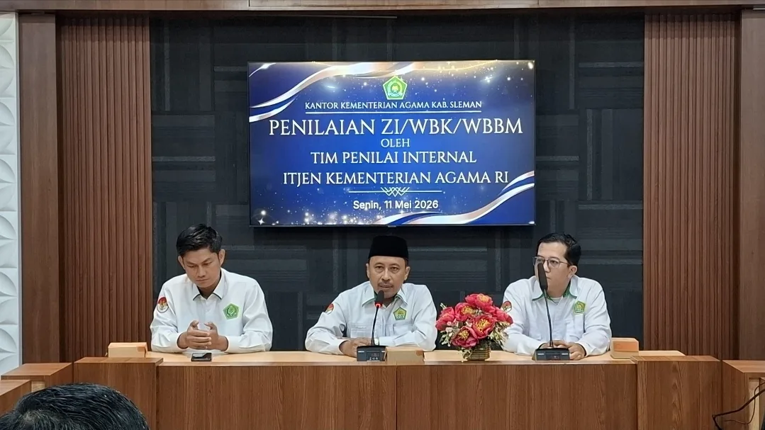 Penguatan Penilaian ZI, Kemenag Sleman Terima Kunjungan Survei Lapangan TPI Itjen Kemenag RI