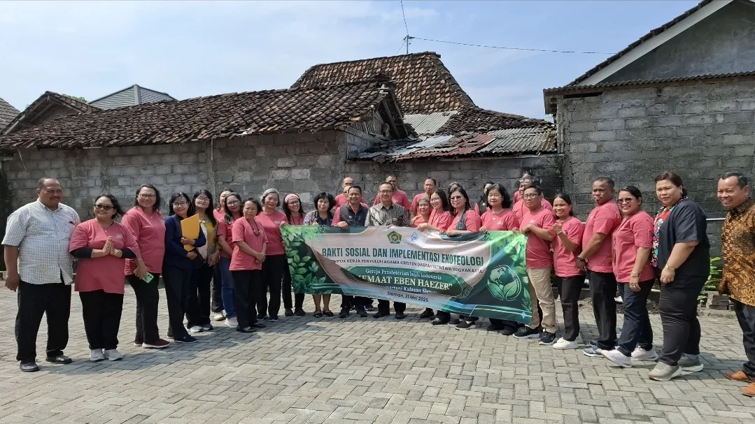 Penyuluh Agama Kristen Kemenag DIY Gelar Bakti Sosial dan Penghijauan di Gereja GPII Ebenhaezer