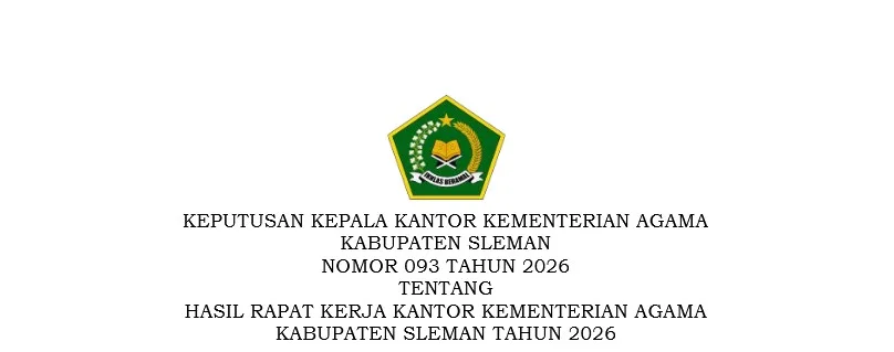 SK HASIL RAKER KEMENAG SLEMAN TAHUN 2026
